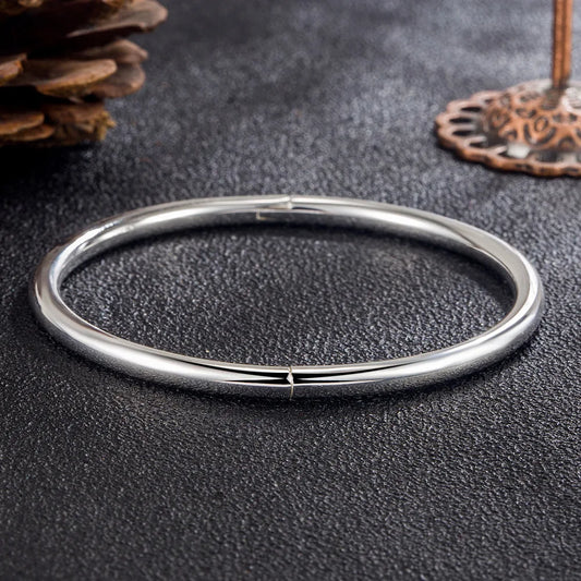 925 Sterling Silver 4MM Bangle Bracelets for Women - Luxury Quality Wholesale Jewelry