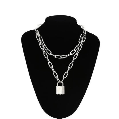 Chain Padlock Necklace Bdsm Symbolic Jewellery Gift for Submissive