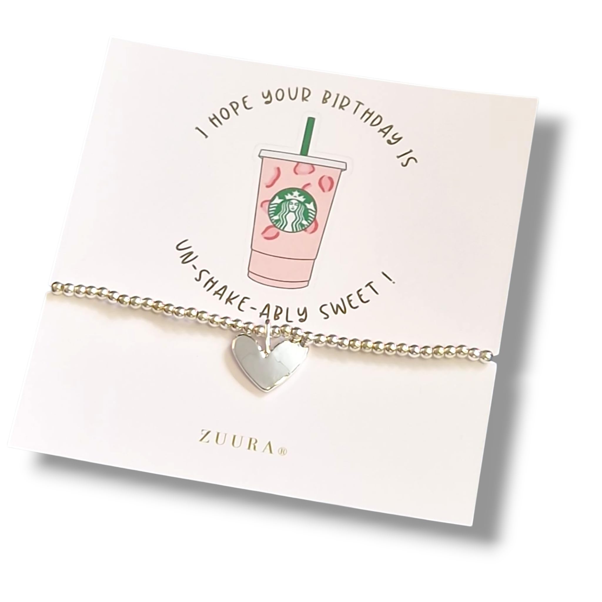 ZUURA 'Un-shake-ably- sweet' | Silver Plated | Bracelet | 18cm stretch