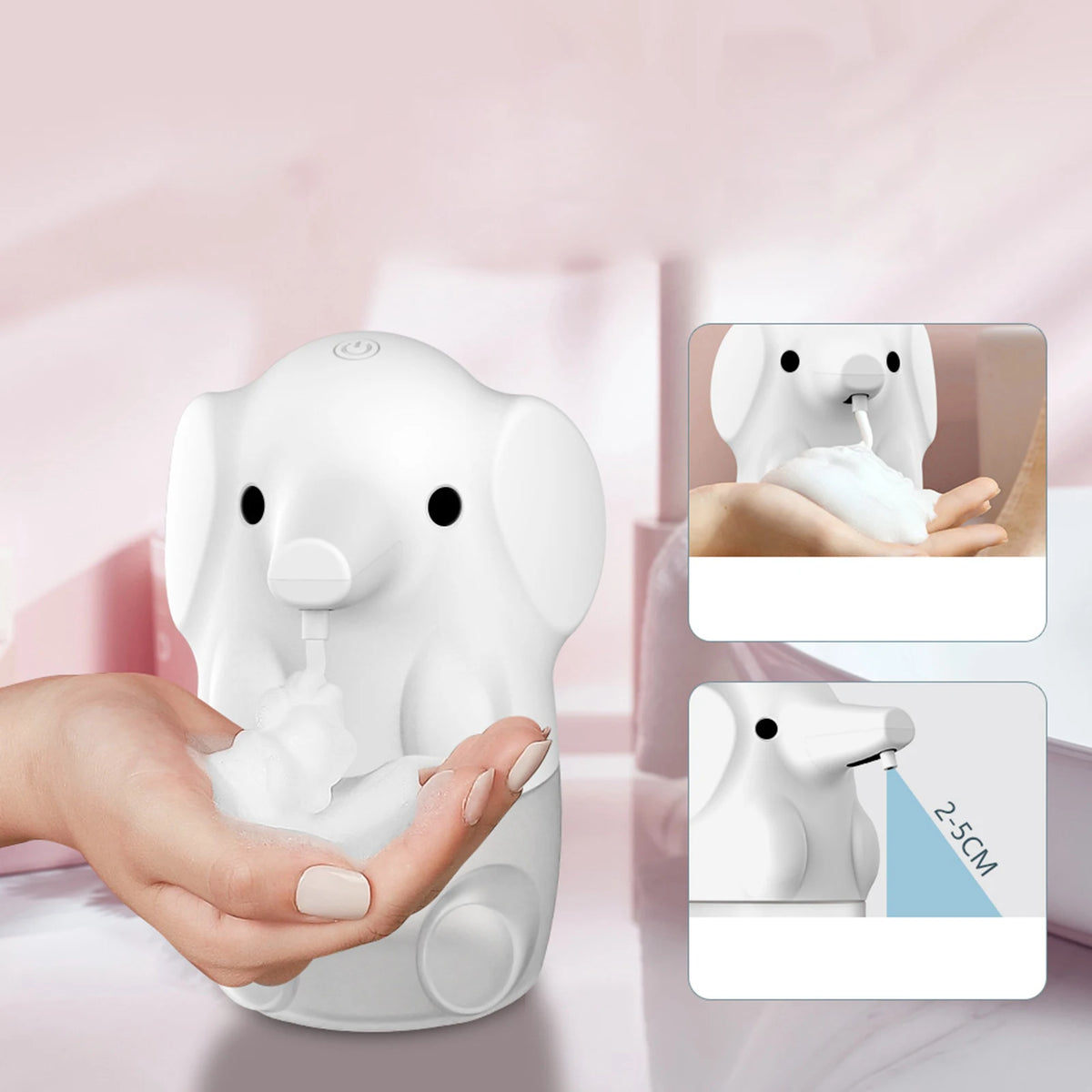 Capybara Liquid Soap Dispenser Touchless Cute Kids Hand Soap Automatic Dispenser Bathroom Accessories for Washroom Kitchen USB
