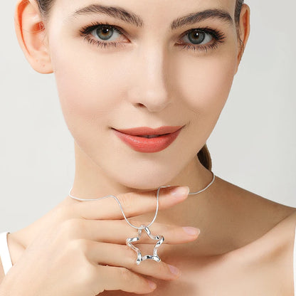 Silver Color Starfish Pendant Necklace 16-30 Inch Snake Chain for Women Fashion Wedding Engagement Jewelry