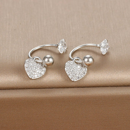 2PC Stainless Steel Gold Color Minimal Crystal Star Ear Studs Earring Women Korean Helix Studs Tragus Cartilage Piercing Jewelry