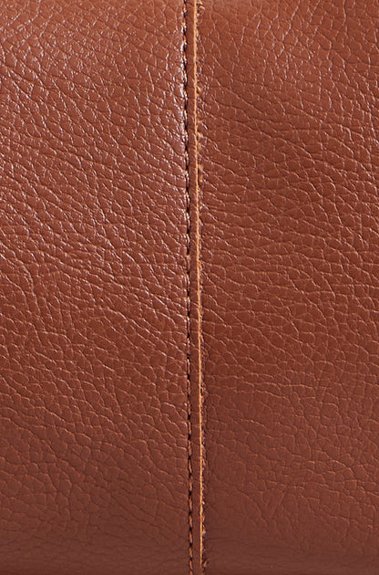Yumi Brown Shoulder Scoop Bag With Buckle