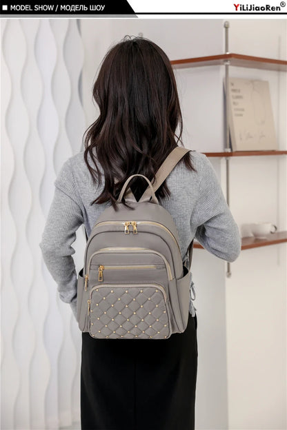 Fashion Bagpack Women High Quality Nylon Backpacks Female Big Travel Back Pack Large School Bags for Teenage Girls Shoulder Bag