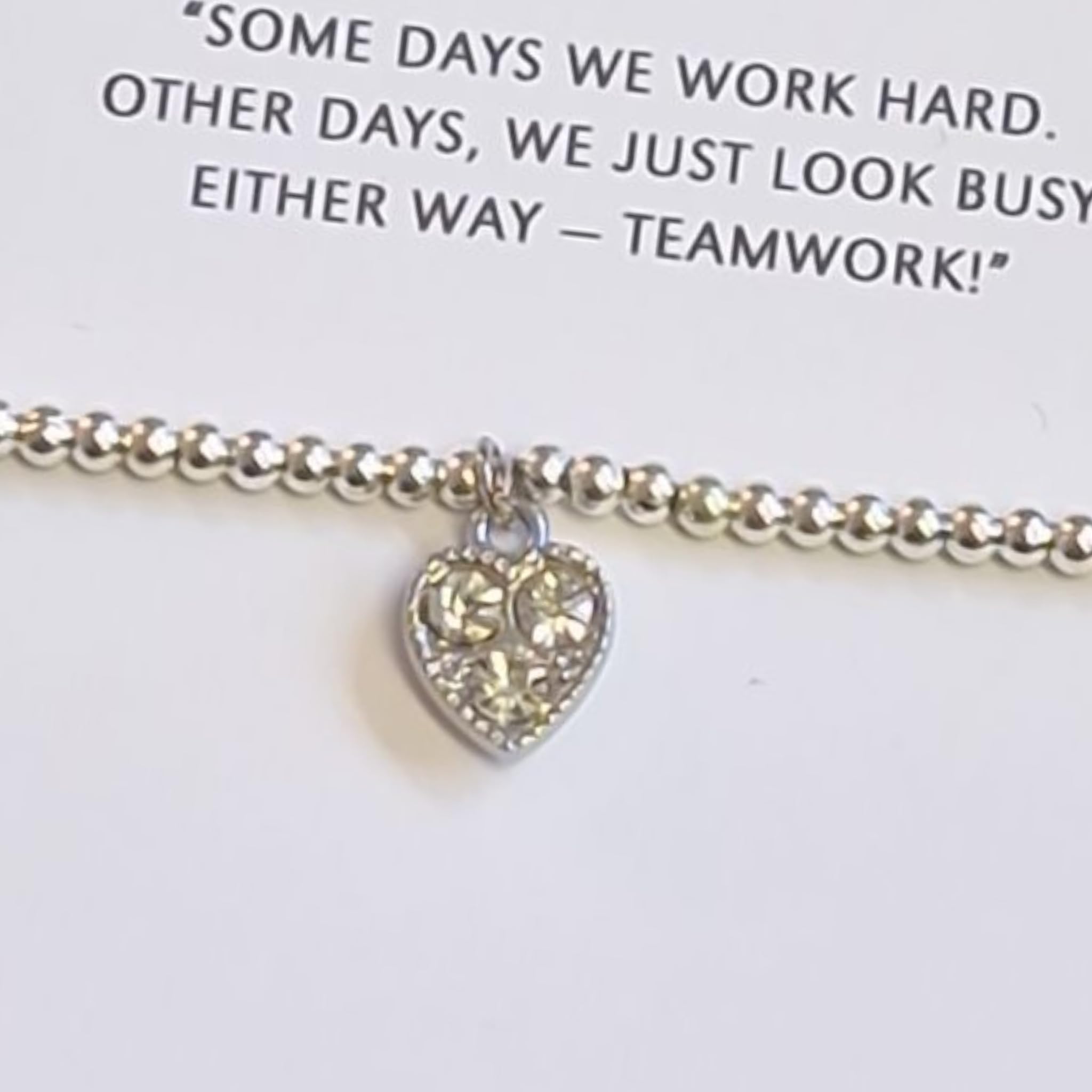 ZUURA Funny Work Bestie Bracelet on Card – Colleague Gift for Women | Hilarious Coworker Appreciation or Leaving Present | Office Humor Friendship Bracelet with Funny Quote Card