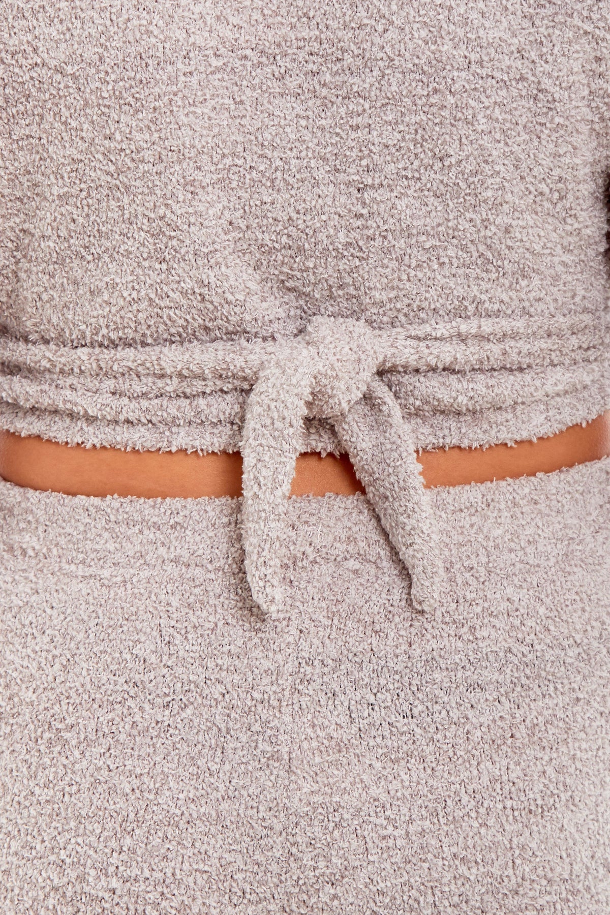 OLIVIA ROCCO Womens Teddy Fleece Loungewear Set With Wrap Top And Stretch Pants Easy-Care Super Soft Sleep Set