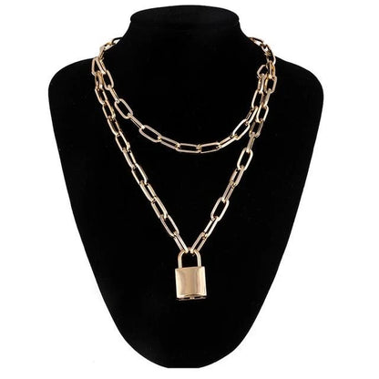 Chain Padlock Necklace Bdsm Symbolic Jewellery Gift for Submissive