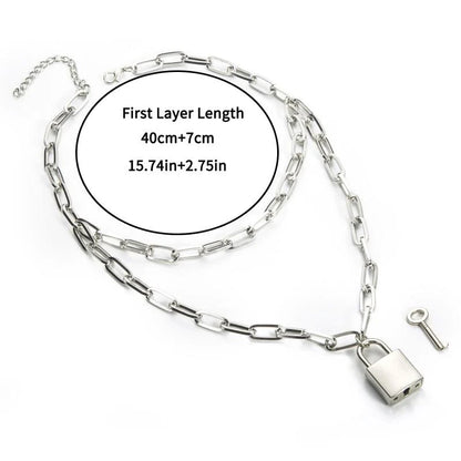 Chain Padlock Necklace Bdsm Symbolic Jewellery Gift for Submissive