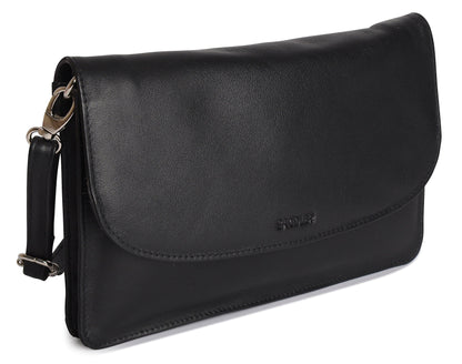SADDLER Olivia 3-Section Leather Crossbody Bag & Clutch – Compact & Stylish - Gift Boxed